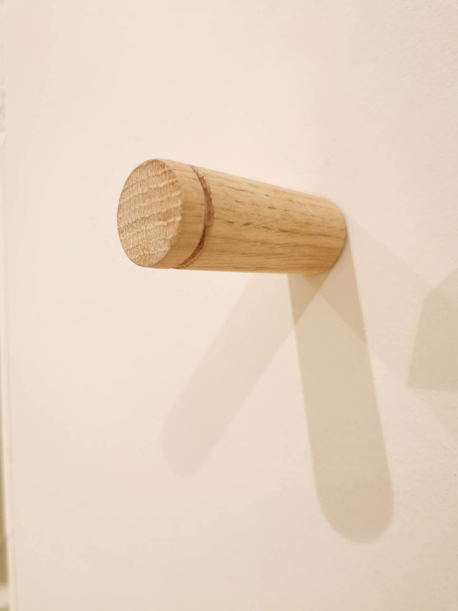Solid Oak Wooden Wall Hook Peg Hat Coat Hanger Hallway Coat Hooks –  EasyChic Home