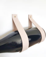 Load image into Gallery viewer, Leather Strap Wine Rack. One bottle set.
