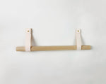 Load image into Gallery viewer, Towel rail / Towel holder made from Wood and Leather
