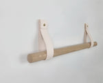 Load image into Gallery viewer, Towel rail / Towel holder made from Wood and Leather
