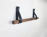 Load image into Gallery viewer, Towel rail / Towel holder made from Wood and Leather
