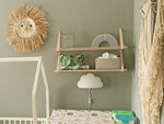 Load image into Gallery viewer, Nursery Shelf Straps Natural Leather | Baby&#39;s Room Floating Shelf Straps
