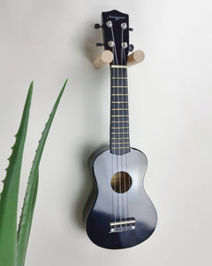 Floating Ukulele Holder Oak Wall Mount / minimalist simple guitar rack