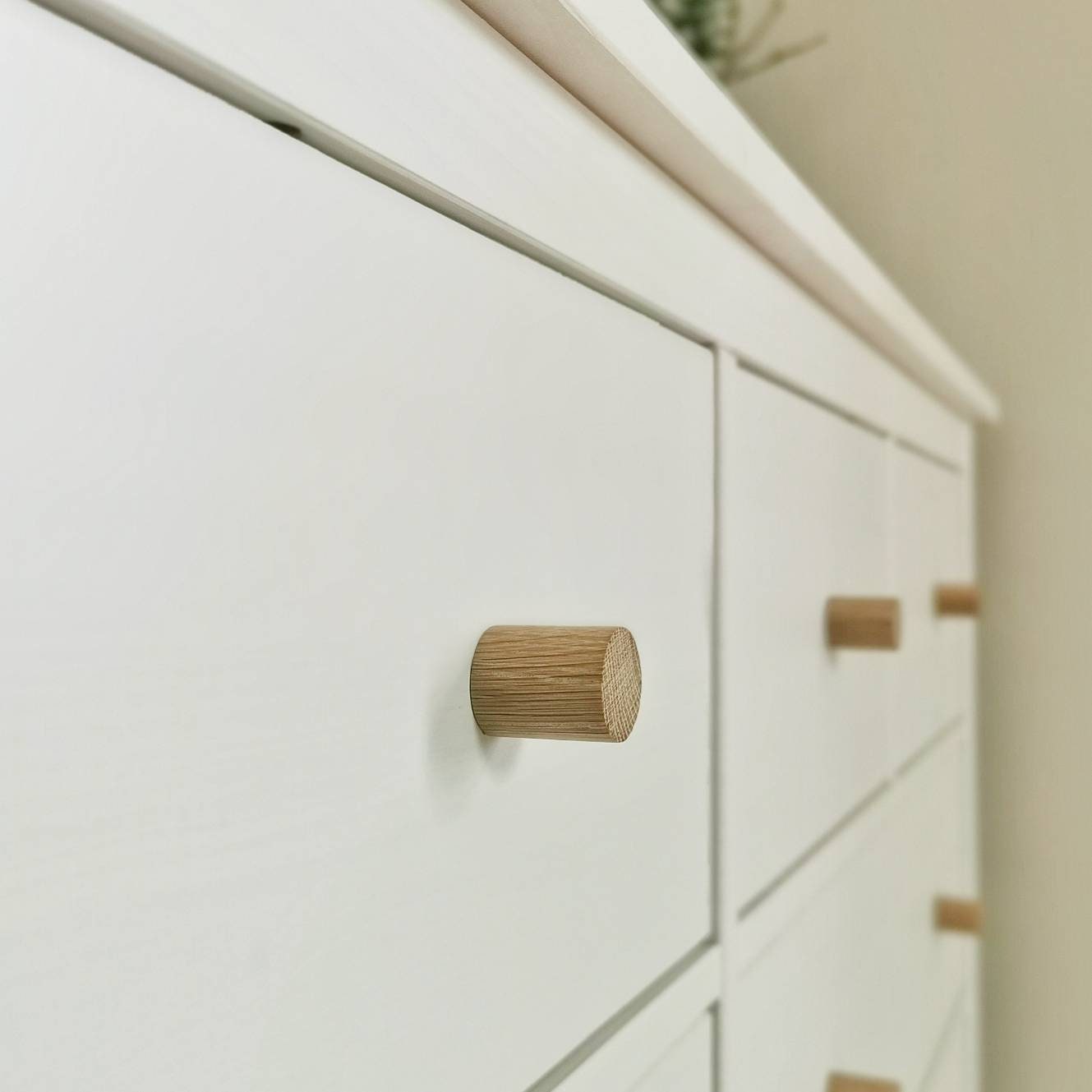Leather Furniture Handle Draw pull | Oak & Leather Handle