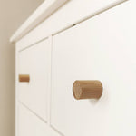 Load image into Gallery viewer, Leather Furniture Handle Draw pull | Oak &amp; Leather Handle
