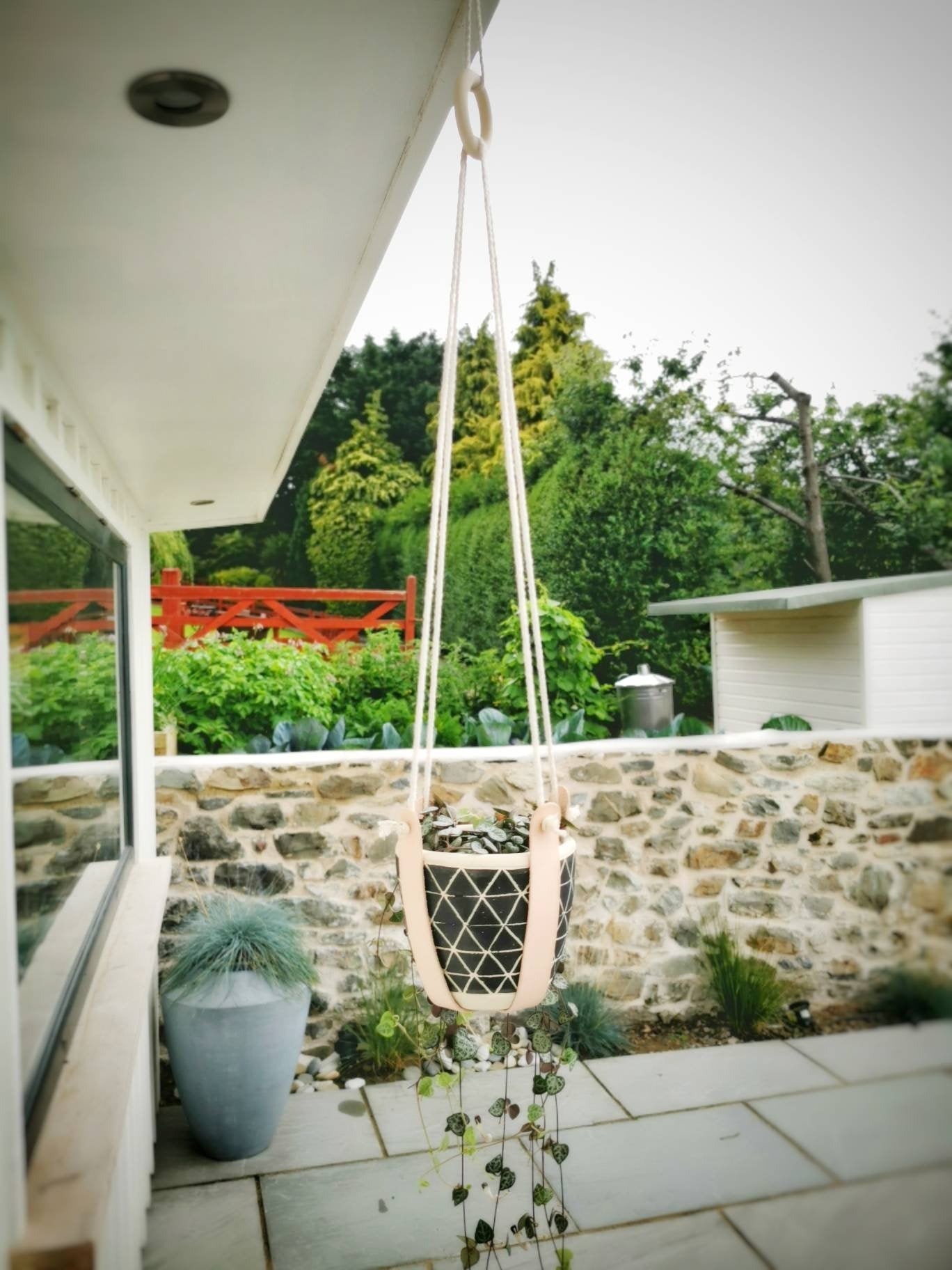 Leather Plant Hanger Boho Style Cradle