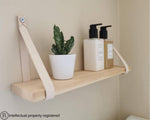 Load image into Gallery viewer, Shelf Straps Natural Leather |  Floating Shelf Leather Straps

