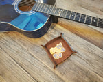 Load image into Gallery viewer, Real Leather Guitar Plectrum Holder, Guitar Pic Tray.
