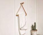 Load image into Gallery viewer, Towel rail / Towel holder made from Oak and Leather
