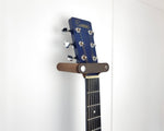 Load image into Gallery viewer, Walnut &amp; Leather Guitar Holder Wall Mount.
