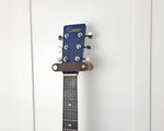 Load image into Gallery viewer, Walnut &amp; Leather Guitar Holder Wall Mount.
