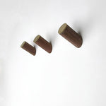 Load image into Gallery viewer, Walnut &amp; Brass Wall Hook / Coat Hook / Towel Hook
